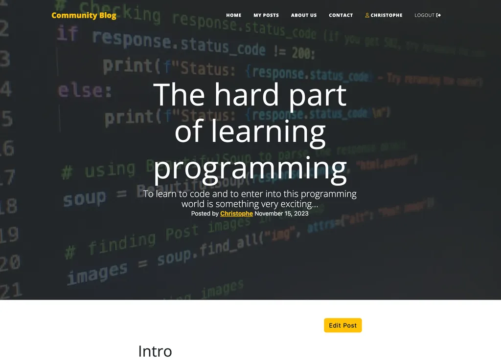 Community Blog